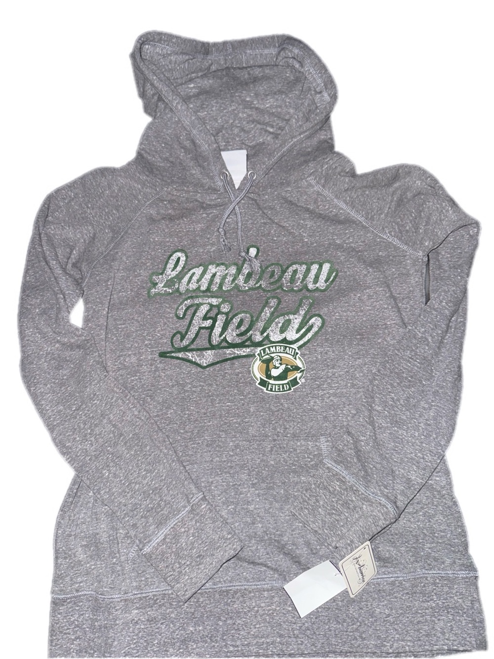 J.America GREEN BAY Packers Lambeau Field Heather Gray Hoodie